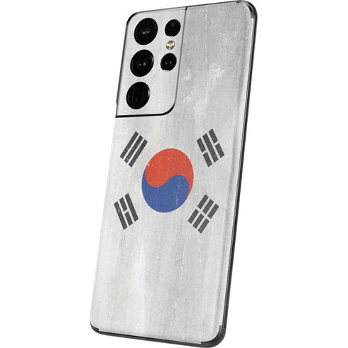 South Korean Flag Distressed Galaxy S21 Ultra 5G Skin
